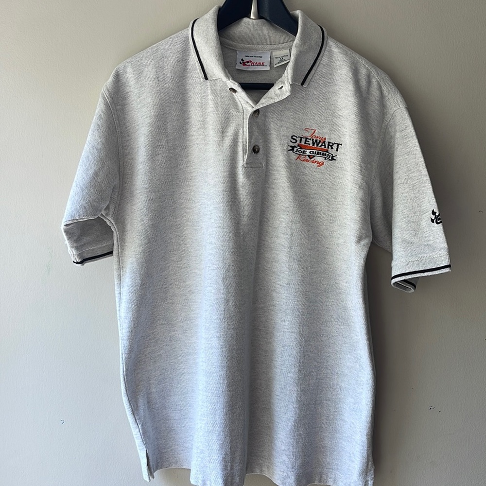 CHASE AUTHENTICS Tony Stewart  Joe Gibbs Racing Polo Shirt Men's Size Medium